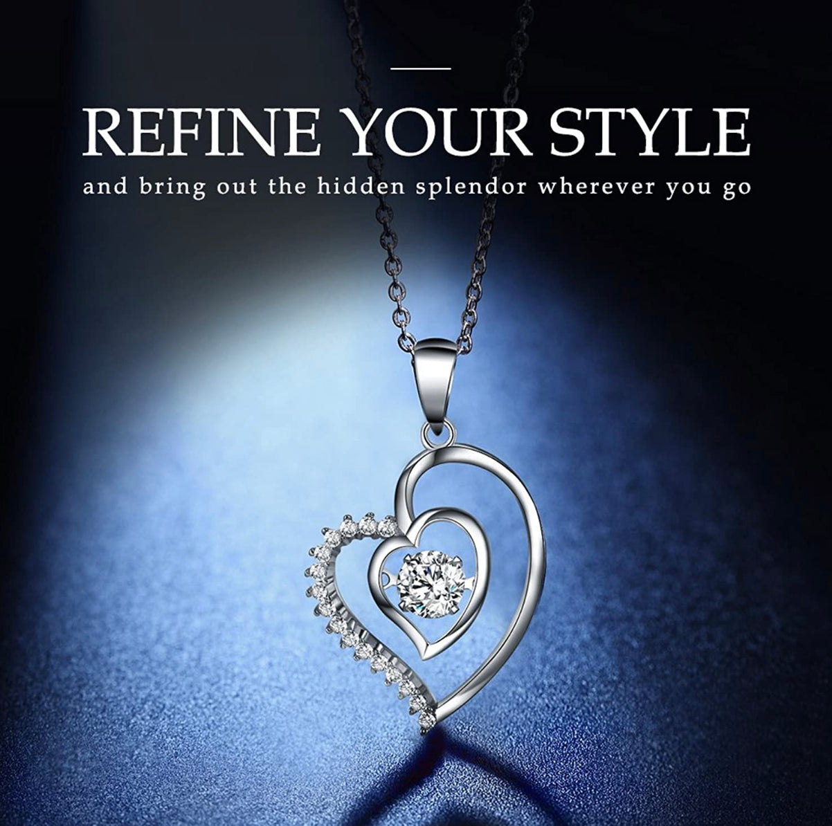 Ripple of Hearts Pendant Necklace