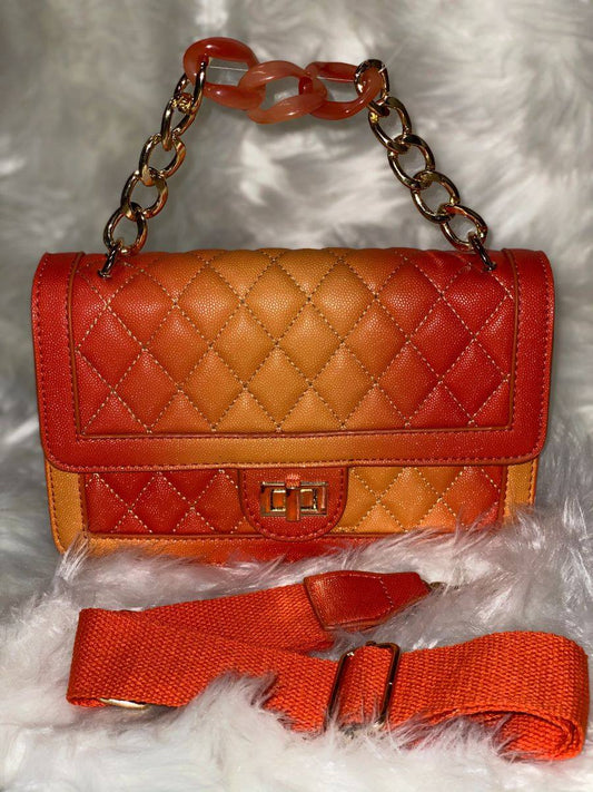 "Fame" Ombre Quilted Chain Bag