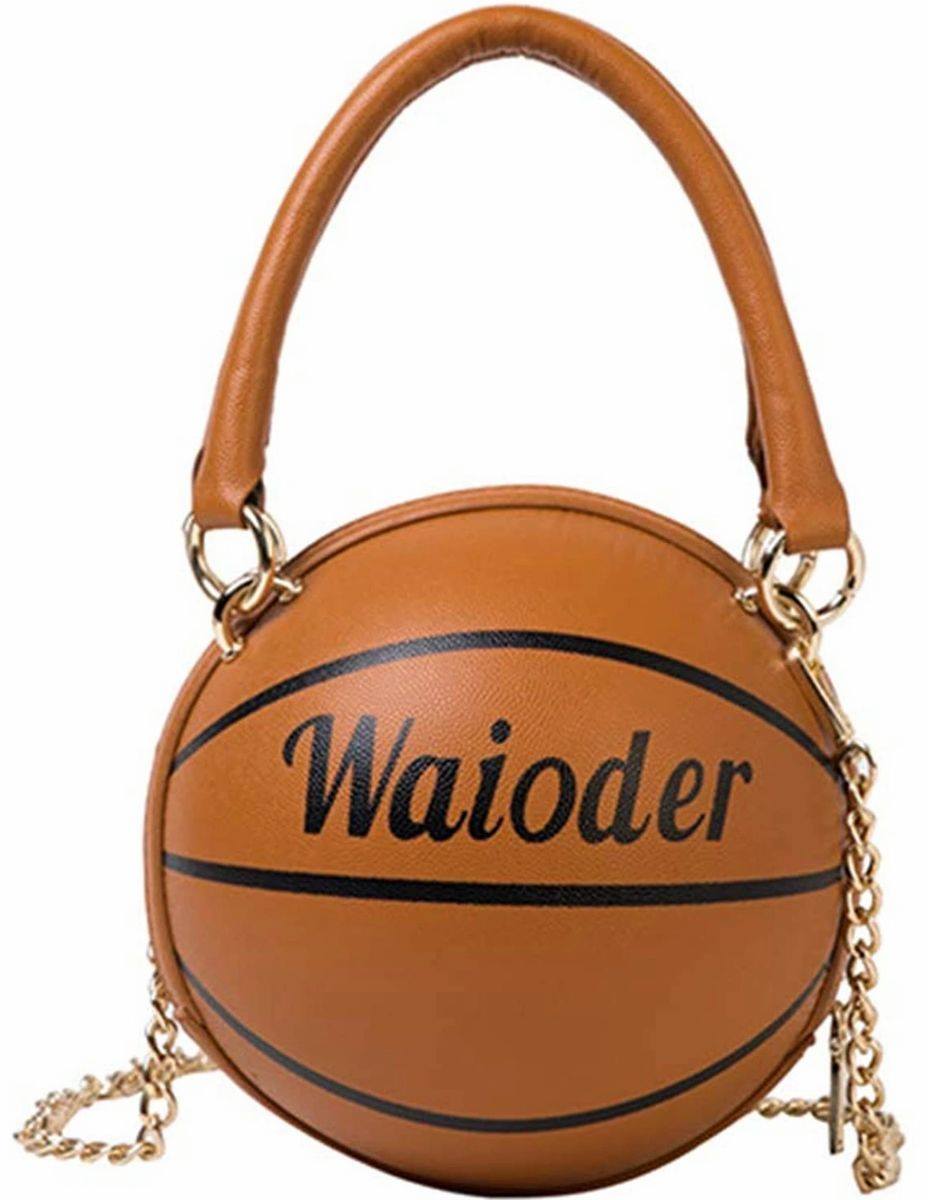Ludlz Basketball Shaped Purse For Women Cross Body Handbag Girls Messenger Bag  Tote Shoulder PU Leather Round Handbags - Walmart.com