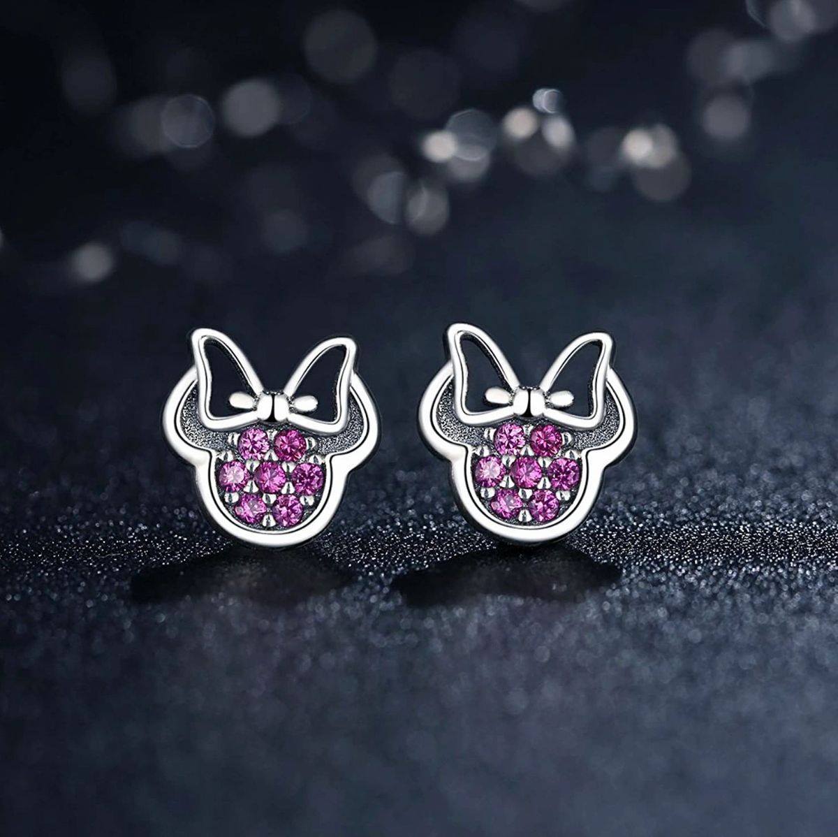 Pink Minnie Mouse Earrings