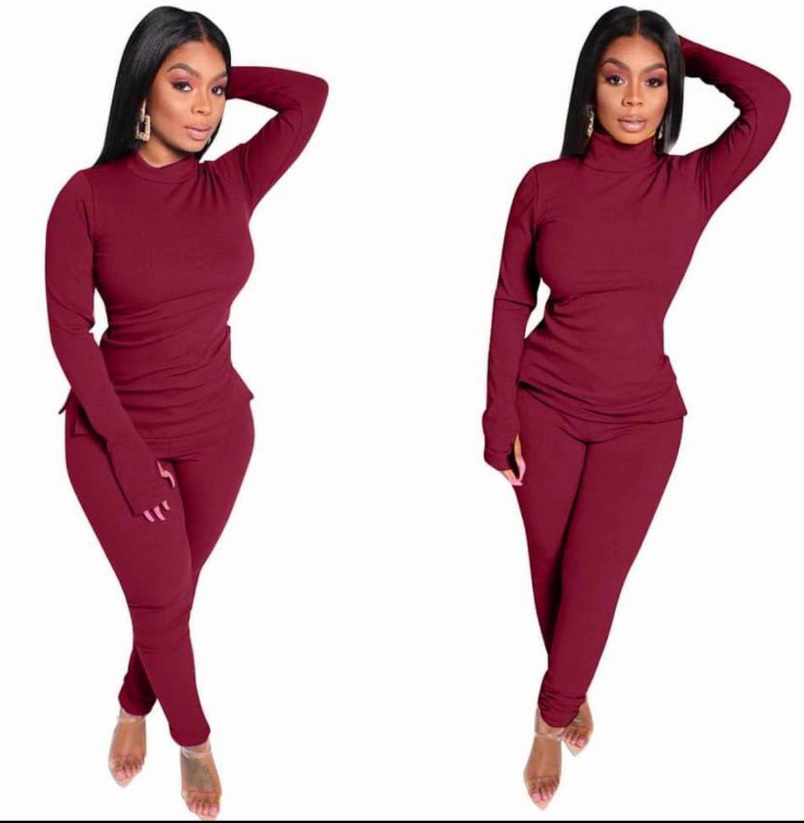 2pc Legging Set (Burgundy)